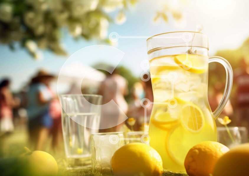 Σετ των 2 Intra Συλλεκτικό Ξύλινο Παζλ Plywood  4mm - Υπαίθρια συγκέντρωση λεμονάδας στάμνας Σε Ξύλινο Κουτί - Διαστάσεις: 10x10 cm – 25 κομμάτια