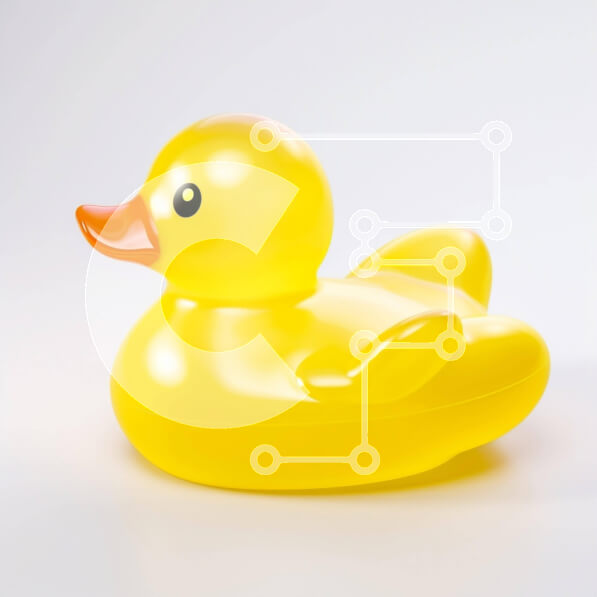 Intra Συλλεκτικό Ξύλινο Παζλ Plywood  4mm - Κίτρινο λαστιχένιο παιχνίδι πάπιας Σε Ξύλινο Κουτί - Διαστάσεις: 10x10 cm – 25 κομμάτια