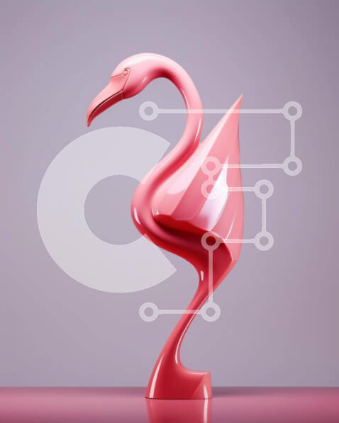 Intra Συλλεκτικό Ξύλινο Παζλ Plywood  4mm - Ροζ Γλυπτό Φλαμίνγκο Σε Ξύλινο Κουτί - Διαστάσεις: 10x10 cm – 25 κομμάτια