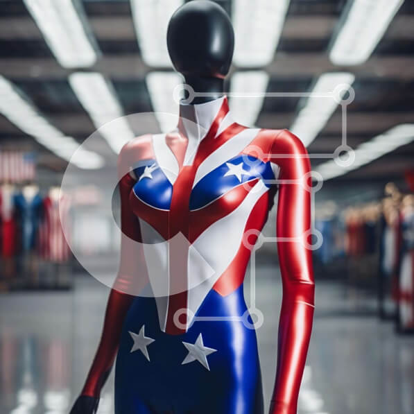 Σετ των 2 Intra Συλλεκτικό Ξύλινο Παζλ Plywood  4mm - Μανεκέν με Κόκκινη, Λευκή και Μπλε Στολή Υπερήρωα Σε Ξύλινο Κουτί - Διαστάσεις: 10x10 cm – 25 κομμάτια