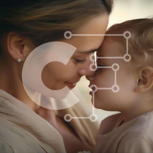 Intra Συλλεκτικό Ξύλινο Παζλ Plywood  4mm - Μητέρα και κόρη αγκαλιά με γλυκό φιλί Σε Ξύλινο Κουτί - Διαστάσεις Puzzle: 10x10 cm – 25 κομμάτια