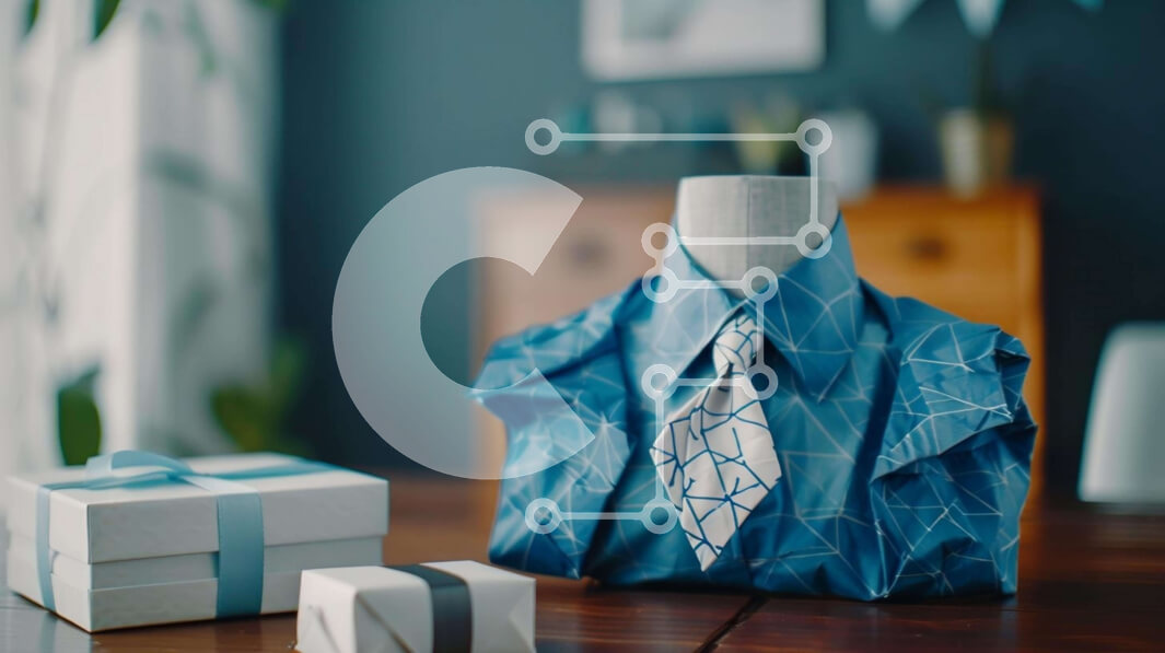 Intra Συλλεκτικό Ξύλινο Παζλ Plywood  4mm - Μανεκέν Origami με κουτιά δώρων και λευκά γάντια Σε Ξύλινο Κουτί - Διαστάσεις: 10x10 cm – 25 κομμάτια