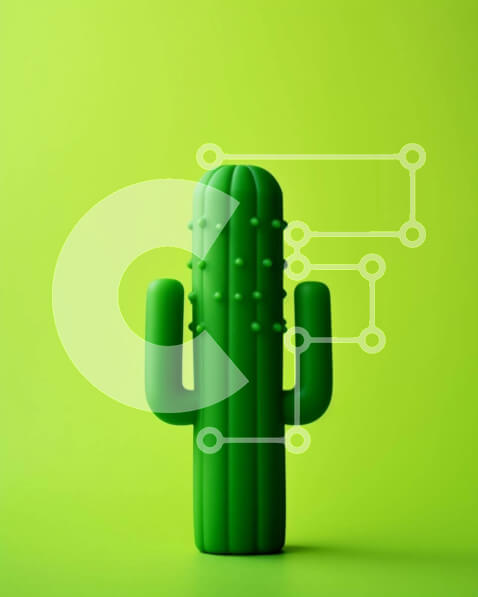 Intra Συλλεκτικό Ξύλινο Παζλ Plywood  4mm - Πράσινος Πλαστικός Κάκτος Σε Ξύλινο Κουτί - Διαστάσεις: 10x10 cm – 25 κομμάτια