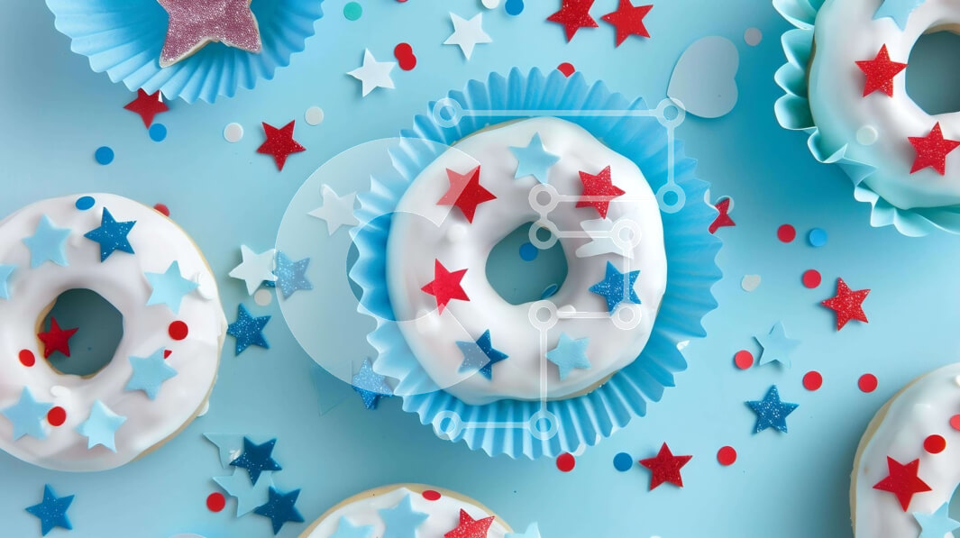 Σετ των 2 Intra Συλλεκτικό Ξύλινο Παζλ Plywood  4mm - Γιορτινά Donuts και Cupcakes Σε Ξύλινο Κουτί - Διαστάσεις: 10x10 cm – 25 κομμάτια