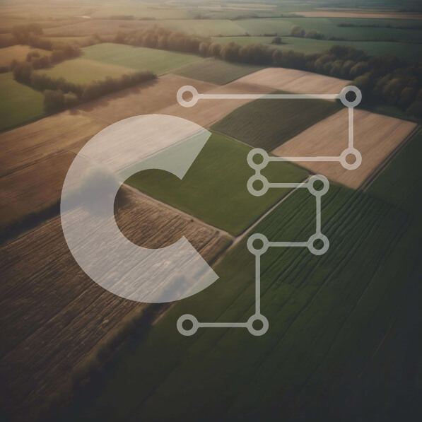 Intra Συλλεκτικό Ξύλινο Παζλ Plywood  4mm - Αεροφωτογραφία των πράσινων αγρών καλλιεργειών Σε Ξύλινο Κουτί - Διαστάσεις: 10x10 cm – 25 κομμάτια