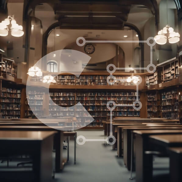 Intra Συλλεκτικό Ξύλινο Παζλ Plywood  4mm - Άδεια βιβλιοθήκη με σειρές από ράφια και χώρο ανάγνωσης Σε Ξύλινο Κουτί - Διαστάσεις Puzzle: 10x10 cm – 25 κομμάτια