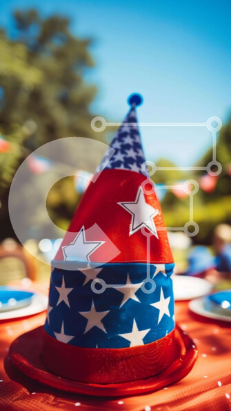 Intra Συλλεκτικό Ξύλινο Παζλ Plywood  4mm - Καπέλο πατριωτικού πάρτι στο τραπέζι εξωτερικού χώρου Σε Ξύλινο Κουτί - Διαστάσεις: 10x10 cm – 25 κομμάτια