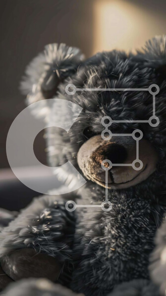 Intra Συλλεκτικό Ξύλινο Παζλ Plywood  4mm - Γκρι αρκουδάκι στον καναπέ Σε Ξύλινο Κουτί - Διαστάσεις: 10x10 cm – 25 κομμάτια