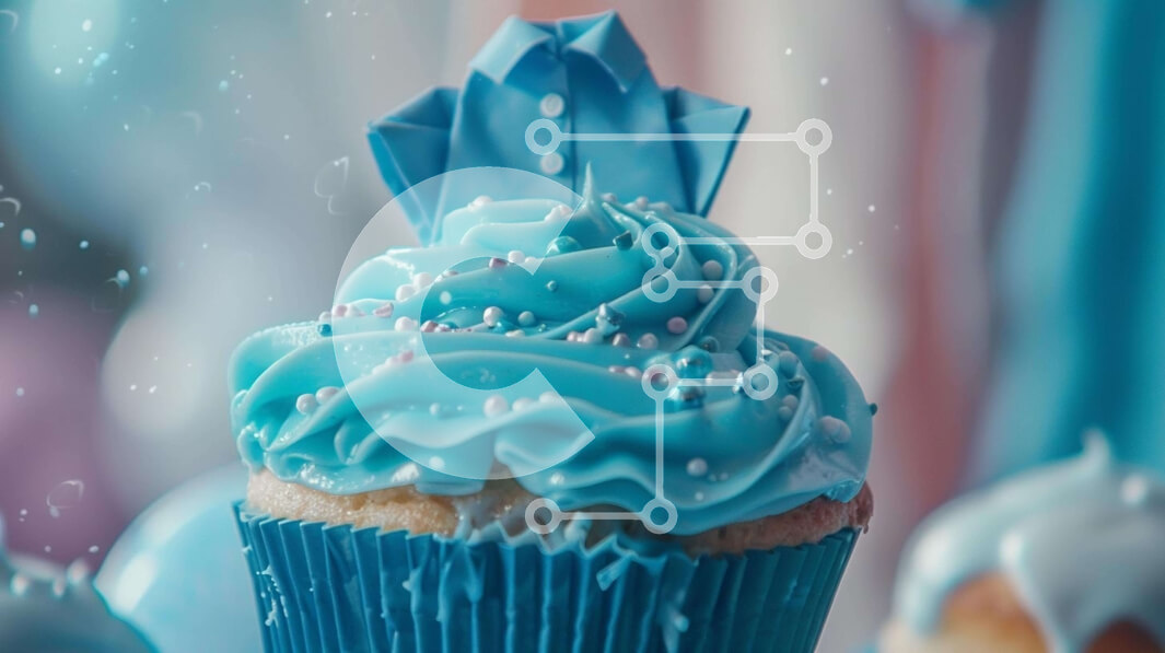 Σετ των 2 Intra Συλλεκτικό Ξύλινο Παζλ Plywood  4mm - Αισθητικό Cupcake με Blue Frosting και Ομπρέλα Σε Ξύλινο Κουτί - Διαστάσεις: 10x10 cm – 25 κομμάτια