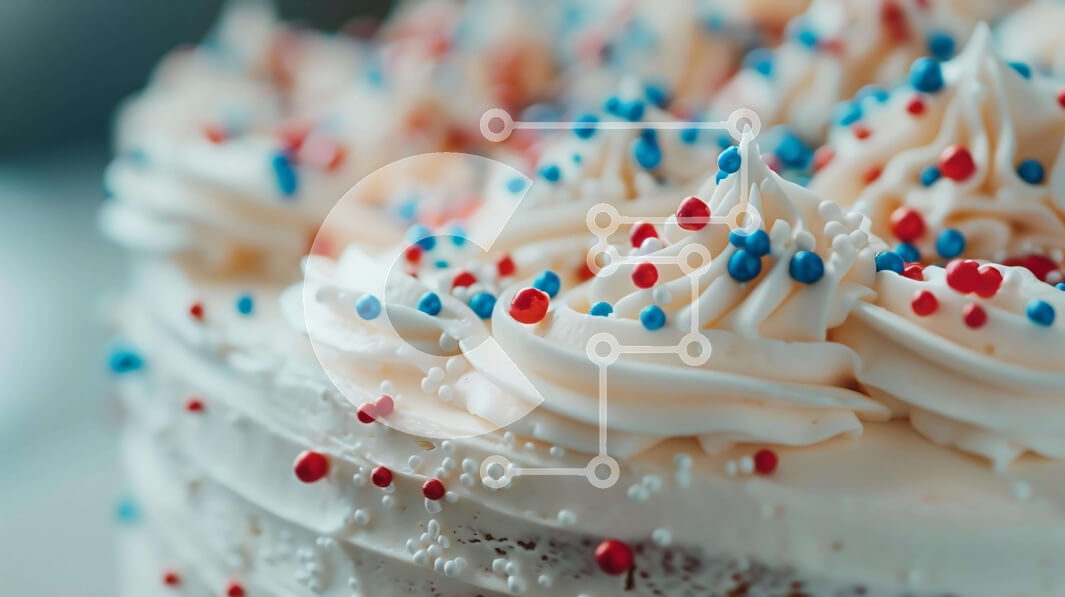 Σετ των 2 Intra Συλλεκτικό Ξύλινο Παζλ Plywood  4mm - Γιορτινή Λευκή Τούρτα με Πασπαλίσματα και Διακοσμήσεις καραμέλας Σε Ξύλινο Κουτί - Διαστάσεις: 10x10 cm – 25 κομμάτια