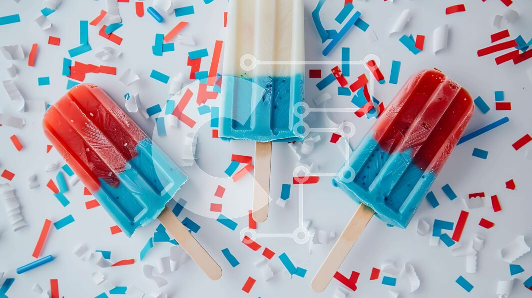 Σετ των 2 Intra Συλλεκτικό Ξύλινο Παζλ Plywood  4mm - Πολύχρωμα Popsicles για Πατριωτικές εκδηλώσεις Σε Ξύλινο Κουτί - Διαστάσεις: 10x10 cm – 25 κομμάτια