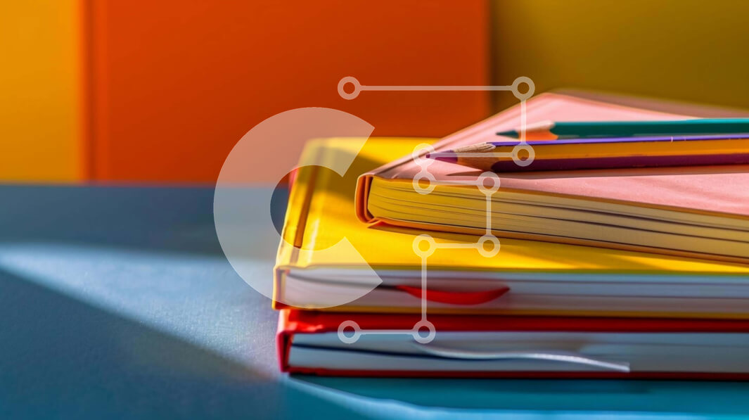 Intra Συλλεκτικό Ξύλινο Παζλ Plywood  4mm - Πολύχρωμη στοίβα από βιβλία και σχολικά είδη Σε Ξύλινο Κουτί - Διαστάσεις Puzzle: 10x10 cm – 25 κομμάτια