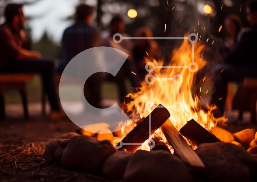 Intra Συλλεκτικό Ξύλινο Παζλ Plywood  4mm - Συγκέντρωση φωτιάς σε εξωτερικούς χώρους Σε Ξύλινο Κουτί - Διαστάσεις Puzzle: 10x10 cm – 25 κομμάτια