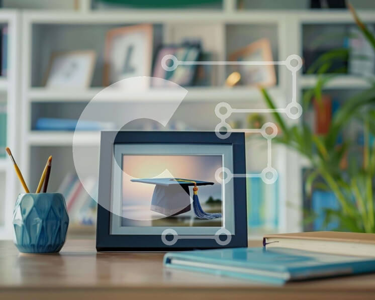 Intra Συλλεκτικό Ξύλινο Παζλ Plywood  4mm - Κορνίζα αποφοίτησης σε εκπαιδευτικό περιβάλλον Σε Ξύλινο Κουτί - Διαστάσεις Puzzle: 10x10 cm – 25 κομμάτια