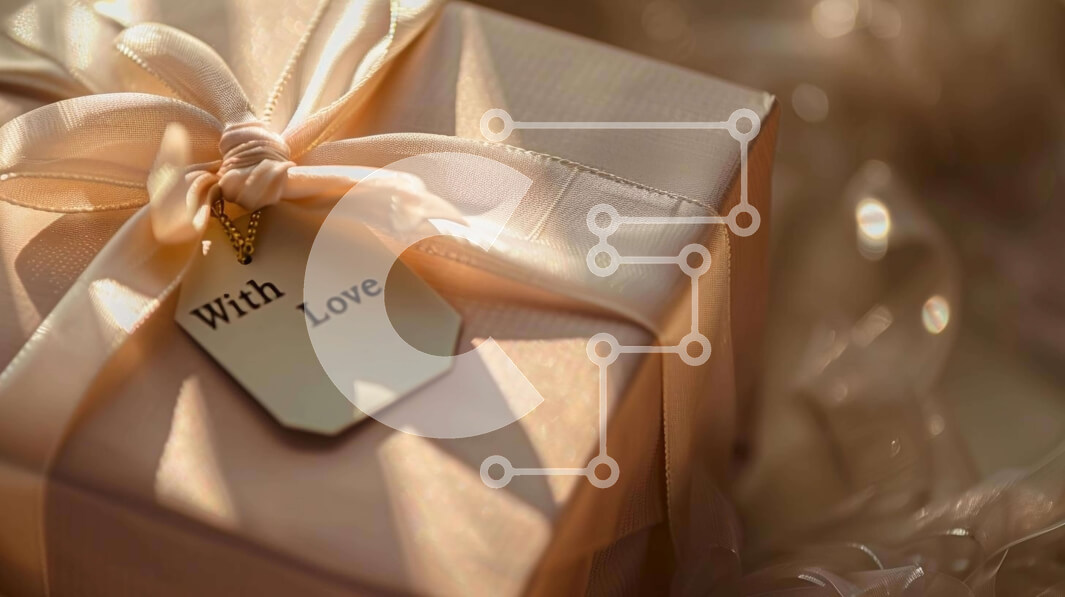 Intra Συλλεκτικό Ξύλινο Παζλ Plywood  4mm - Ροζ Κουτί δώρου με ετικέτα αγάπης και κορδέλα Σε Ξύλινο Κουτί - Διαστάσεις: 10x10 cm – 25 κομμάτια