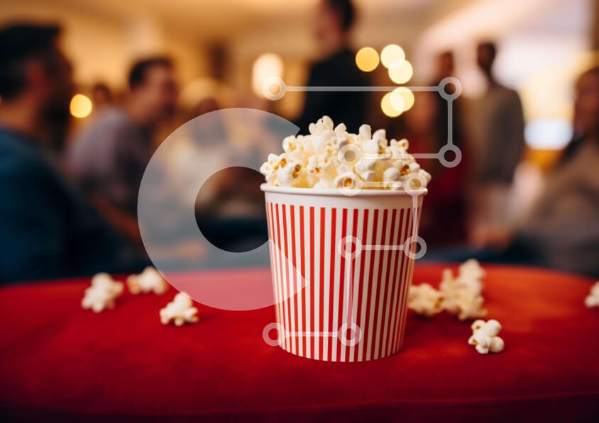 Σετ των 2 Intra Συλλεκτικό Ξύλινο Παζλ Plywood  4mm - Άνετη βραδιά ταινιών στο σπίτι με ποπ κορν Σε Ξύλινο Κουτί - Διαστάσεις: 10x10 cm – 25 κομμάτια