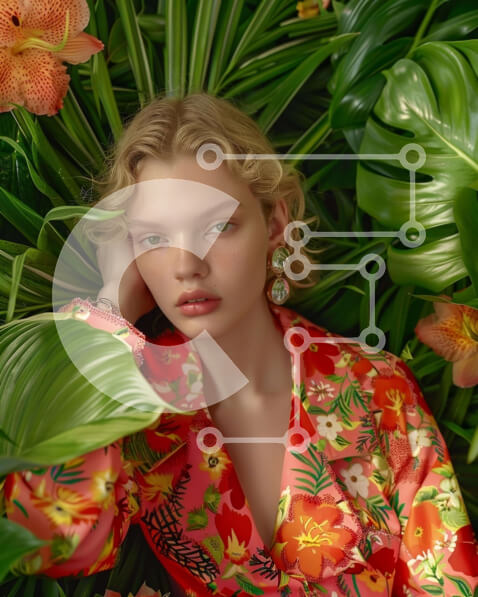 Intra Συλλεκτικό Ξύλινο Παζλ Plywood  4mm - Γυναίκα στον τροπικό κήπο Σε Ξύλινο Κουτί - Διαστάσεις: 10x10 cm – 25 κομμάτια