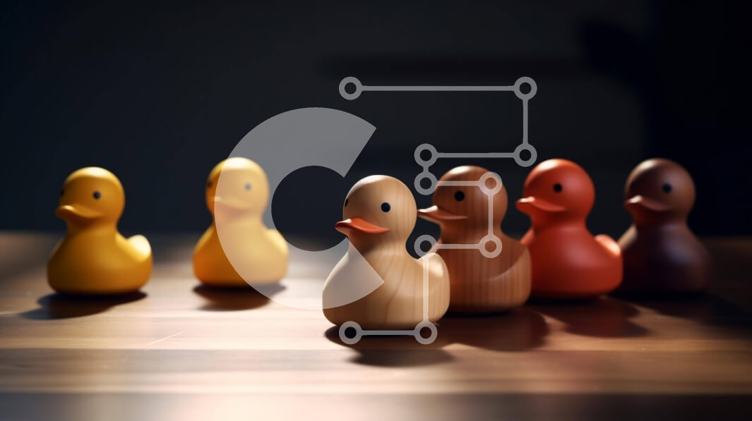 Intra Συλλεκτικό Ξύλινο Παζλ Plywood  4mm - Πολύχρωμες ξύλινες πάπιες σε ένα τραπέζι Σε Ξύλινο Κουτί - Διαστάσεις: 10x10 cm – 25 κομμάτια