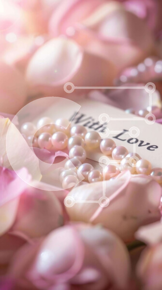 Intra Συλλεκτικό Ξύλινο Παζλ Plywood  4mm - Μπουκέτο με ροζ τριαντάφυλλα και πέρλες με νότα αγάπης Σε Ξύλινο Κουτί - Διαστάσεις Puzzle: 10x10 cm – 25 κομμάτια