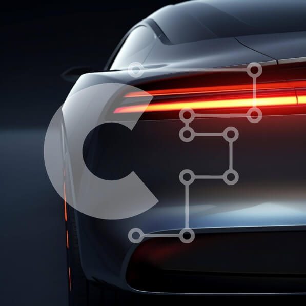 Intra Συλλεκτικό Ξύλινο Παζλ Plywood  4mm - Κομψό μοντέρνο σπορ αυτοκίνητο πίσω μέρος με ορατά πίσω φώτα Σε Ξύλινο Κουτί - Διαστάσεις Puzzle: 10x10 cm – 25 κομμάτια