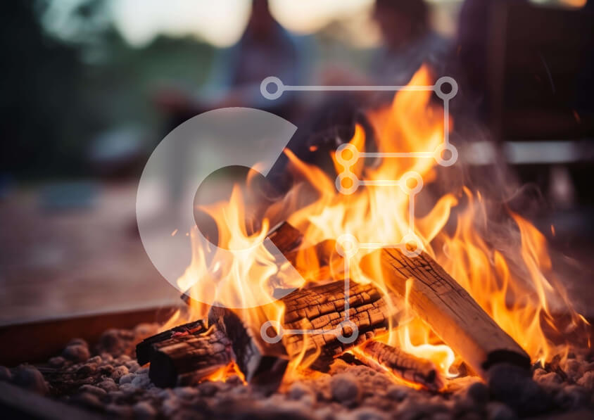 Intra Συλλεκτικό Ξύλινο Παζλ Plywood  4mm - Συγκέντρωση σε λάκκο κατασκήνωσης στη μεγάλη ύπαιθρο Σε Ξύλινο Κουτί - Διαστάσεις Puzzle: 10x10 cm – 25 κομμάτια