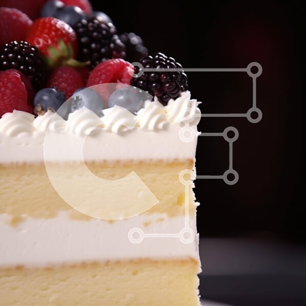 Σετ των 2 Intra Συλλεκτικό Ξύλινο Παζλ Plywood  4mm - Φρέσκο ​​κέικ μούρων στο πιάτο Σε Ξύλινο Κουτί - Διαστάσεις: 10x10 cm – 25 κομμάτια