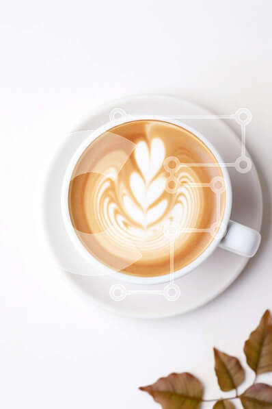 Σετ των 2 Intra Συλλεκτικό Ξύλινο Παζλ Plywood  4mm - Καλλιτεχνικό φλιτζάνι καφέ σε πιατάκι με φύλλα Σε Ξύλινο Κουτί - Διαστάσεις: 10x10 cm – 25 κομμάτια