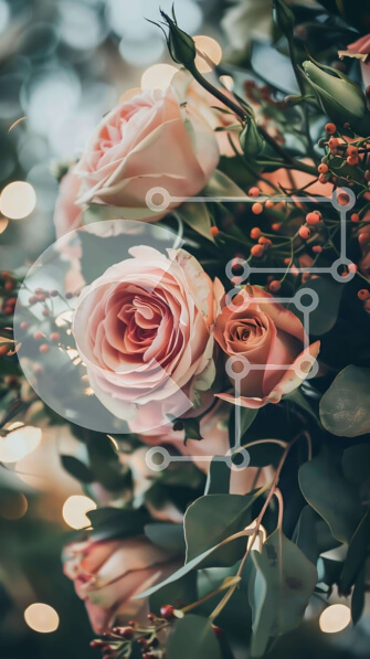 Σετ των 2 Intra Συλλεκτικό Ξύλινο Παζλ Plywood  4mm - Ζωντανό μπουκέτο με ροζ τριαντάφυλλα Σε Ξύλινο Κουτί - Διαστάσεις: 10x10 cm – 25 κομμάτια