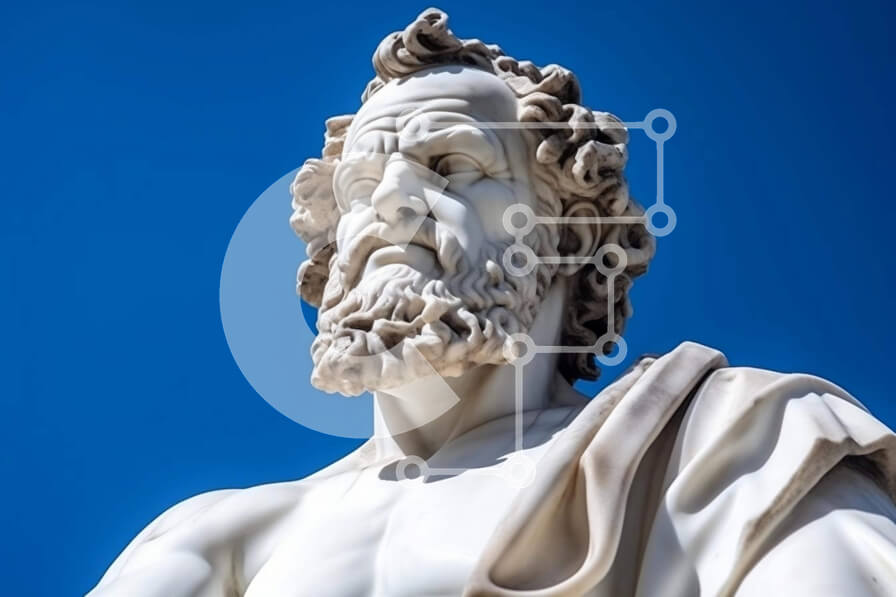 Intra Συλλεκτικό Ξύλινο Παζλ Plywood  4mm - Άγαλμα του Σωκράτη Σε Ξύλινο Κουτί - Διαστάσεις Puzzle: 10x10 cm – 25 κομμάτια