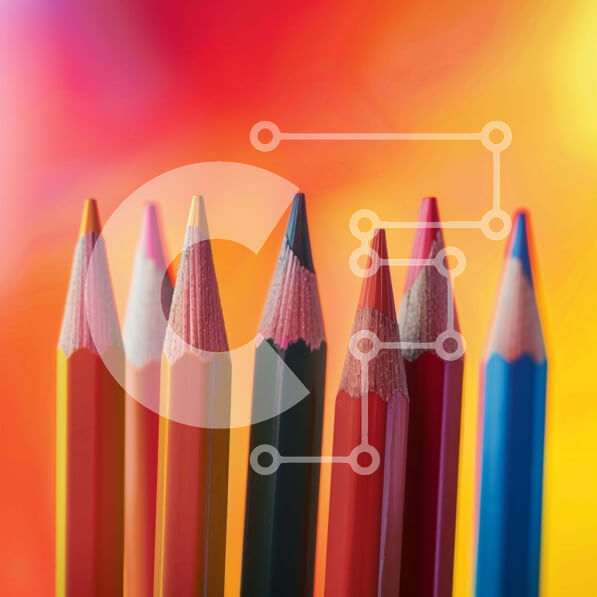 Intra Συλλεκτικό Ξύλινο Παζλ Plywood  4mm - Πολύχρωμα χρωματιστά μολύβια σε ζωντανό φόντο Σε Ξύλινο Κουτί - Διαστάσεις: 10x10 cm – 25 κομμάτια