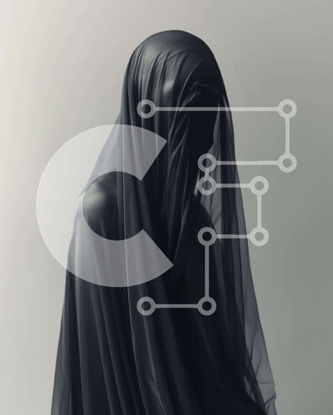 Intra Συλλεκτικό Ξύλινο Παζλ Plywood  4mm - Μυστηριώδης γυναίκα με μαύρο πέπλο Σε Ξύλινο Κουτί - Διαστάσεις Puzzle: 10x10 cm – 25 κομμάτια