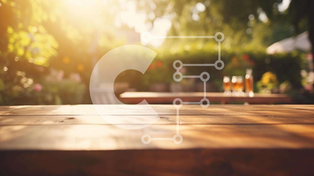 Intra Συλλεκτικό Ξύλινο Παζλ Plywood  4mm - Τραπεζαρία εξωτερικού χώρου με ποτήρια μπύρας Σε Ξύλινο Κουτί - Διαστάσεις: 10x10 cm – 25 κομμάτια