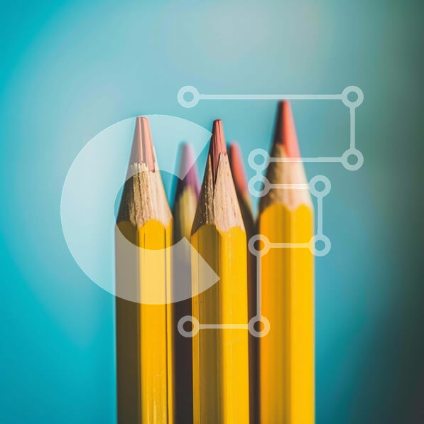 Intra Συλλεκτικό Ξύλινο Παζλ Plywood  4mm - Πέντε κίτρινα μολύβια σε σειρά Σε Ξύλινο Κουτί - Διαστάσεις: 10x10 cm – 25 κομμάτια