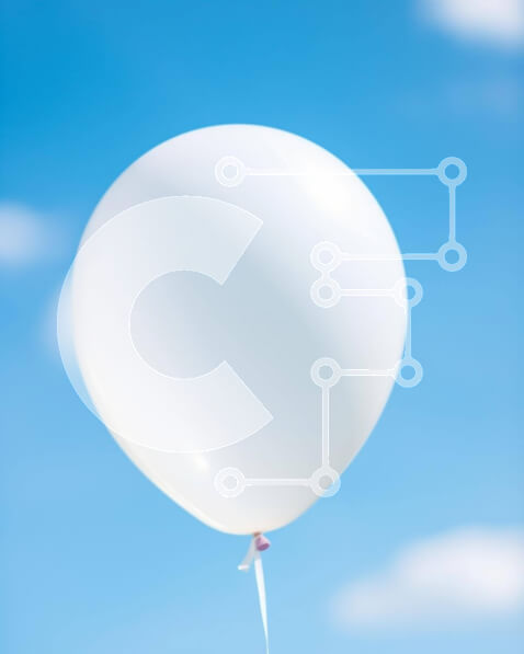 Intra Συλλεκτικό Ξύλινο Παζλ Plywood  4mm - Λευκό μπαλόνι στο μπλε ουρανό Σε Ξύλινο Κουτί - Διαστάσεις: 10x10 cm – 25 κομμάτια