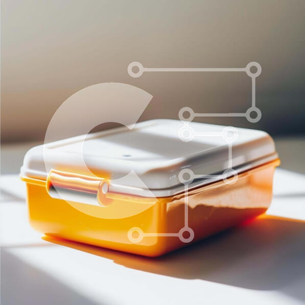 Intra Συλλεκτικό Ξύλινο Παζλ Plywood  4mm - Πορτοκαλί και λευκό κουτί γεύματος Σε Ξύλινο Κουτί - Διαστάσεις: 10x10 cm – 25 κομμάτια