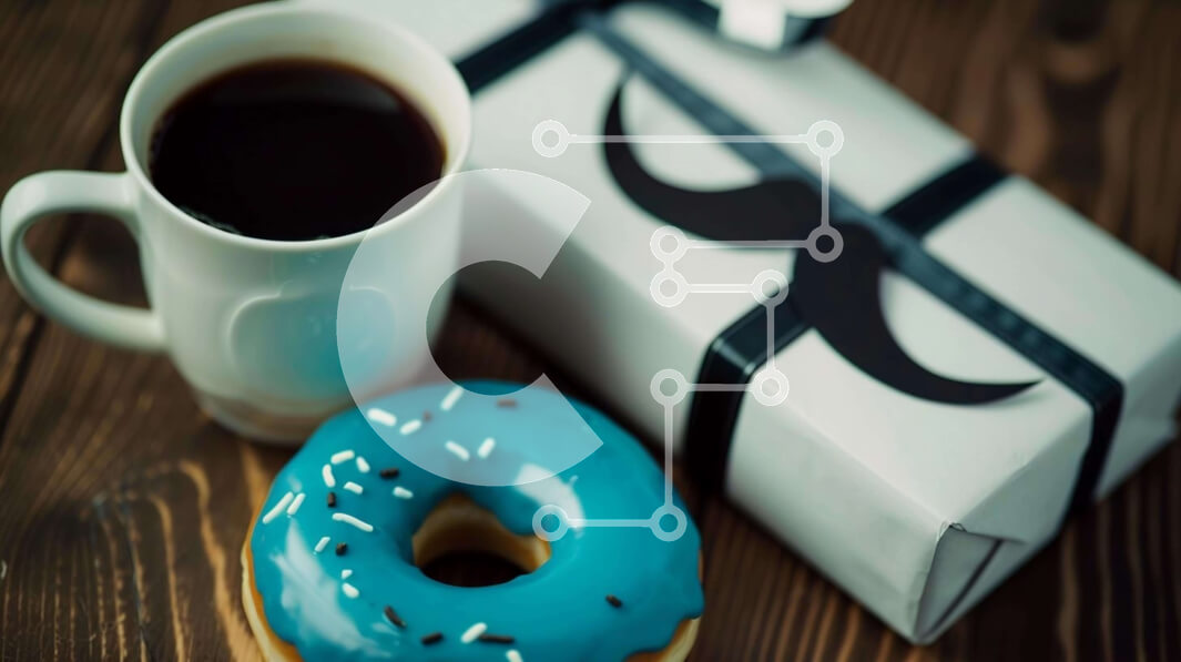 Σετ των 2 Intra Συλλεκτικό Ξύλινο Παζλ Plywood  4mm - Μπλε ντόνατ, καφές και άδειο κουτί δώρου Σε Ξύλινο Κουτί - Διαστάσεις: 10x10 cm – 25 κομμάτια