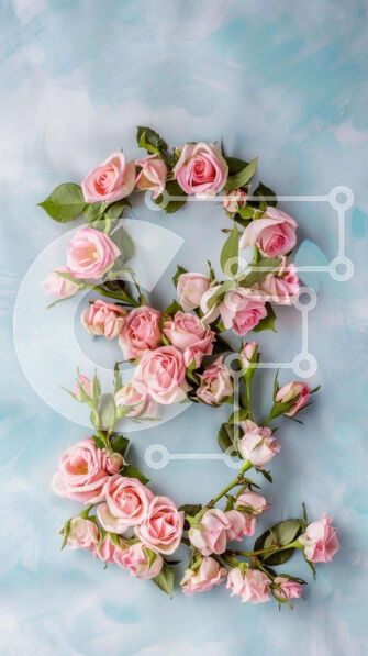 Σετ των 2 Intra Συλλεκτικό Ξύλινο Παζλ Plywood  4mm - Μπουκέτο με ροζ τριαντάφυλλα σε σχήμα 8 Σε Ξύλινο Κουτί - Διαστάσεις: 10x10 cm – 25 κομμάτια