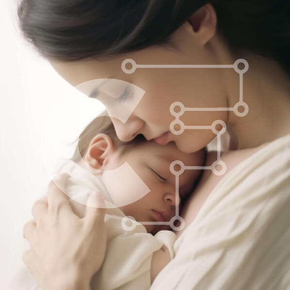 Intra Συλλεκτικό Ξύλινο Παζλ Plywood  4mm - Μητέρα που κρατά το μωρό που κοιμάται Σε Ξύλινο Κουτί - Διαστάσεις Puzzle: 10x10 cm – 25 κομμάτια