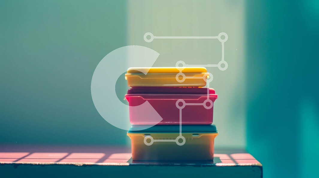 Intra Συλλεκτικό Ξύλινο Παζλ Plywood  4mm - Πολύχρωμη στοίβα από πλαστικά δοχεία Σε Ξύλινο Κουτί - Διαστάσεις: 10x10 cm – 25 κομμάτια