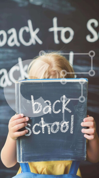 Intra Συλλεκτικό Ξύλινο Παζλ Plywood  4mm - Νεαρό κορίτσι με το βιβλίο «Επιστροφή στο σχολείο». Σε Ξύλινο Κουτί - Διαστάσεις Puzzle: 10x10 cm – 25 κομμάτια