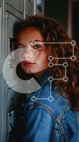 Intra Συλλεκτικό Ξύλινο Παζλ Plywood  4mm - Young Girl από Lockers Σε Ξύλινο Κουτί - Διαστάσεις Puzzle: 10x10 cm – 25 κομμάτια