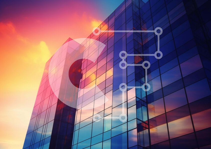 Intra Συλλεκτικό Ξύλινο Παζλ Plywood  4mm - Σύγχρονο κτίριο γραφείων με πολύχρωμα γυάλινα παράθυρα Σε Ξύλινο Κουτί - Διαστάσεις Puzzle: 10x10 cm – 25 κομμάτια