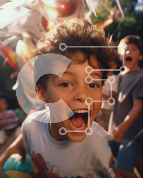 Intra Συλλεκτικό Ξύλινο Παζλ Plywood  4mm - Χαρούμενο νεαρό αγόρι που χαμογελά στην κάμερα Σε Ξύλινο Κουτί - Διαστάσεις Puzzle: 10x10 cm – 25 κομμάτια