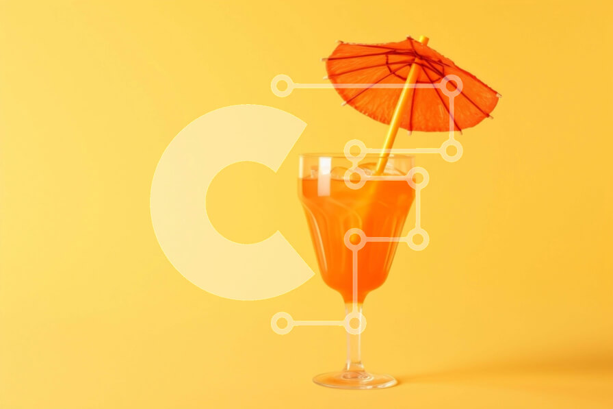 Σετ των 2 Intra Συλλεκτικό Ξύλινο Παζλ Plywood  4mm - Πορτοκαλί κοκτέιλ με φρέσκα φρούτα Σε Ξύλινο Κουτί - Διαστάσεις: 10x10 cm – 25 κομμάτια