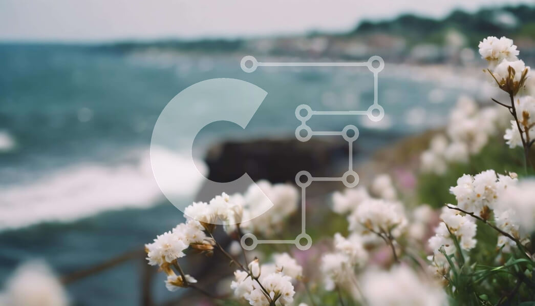 Intra Συλλεκτικό Ξύλινο Παζλ Plywood  4mm - Λευκά λουλούδια στην ακτή του ωκεανού Σε Ξύλινο Κουτί - Διαστάσεις: 10x10 cm – 25 κομμάτια