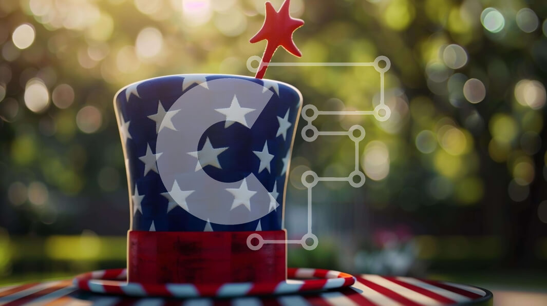 Intra Συλλεκτικό Ξύλινο Παζλ Plywood  4mm - Πατριωτική τούρτα για τον εορτασμό της 4ης Ιουλίου Σε Ξύλινο Κουτί - Διαστάσεις: 10x10 cm – 25 κομμάτια