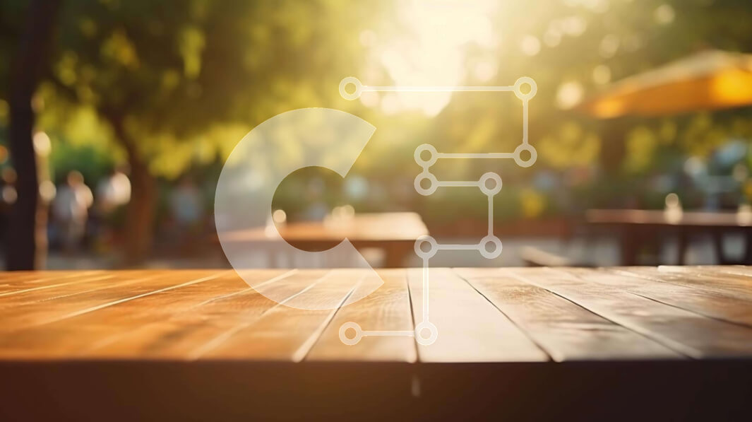 Intra Συλλεκτικό Ξύλινο Παζλ Plywood  4mm - Ξύλινο τραπέζι εξωτερικού χώρου με ανθρώπους και δέντρα Σε Ξύλινο Κουτί - Διαστάσεις Puzzle: 10x10 cm – 25 κομμάτια