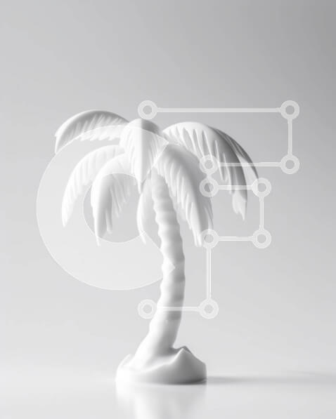 Intra Συλλεκτικό Ξύλινο Παζλ Plywood  4mm - Λευκό γλυπτό φοίνικα στο τραπέζι Σε Ξύλινο Κουτί - Διαστάσεις: 10x10 cm – 25 κομμάτια