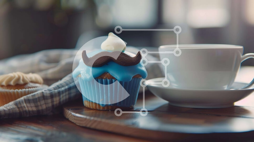 Σετ των 2 Intra Συλλεκτικό Ξύλινο Παζλ Plywood  4mm - Cupcakes και καφές στο τραπέζι Σε Ξύλινο Κουτί - Διαστάσεις: 10x10 cm – 25 κομμάτια