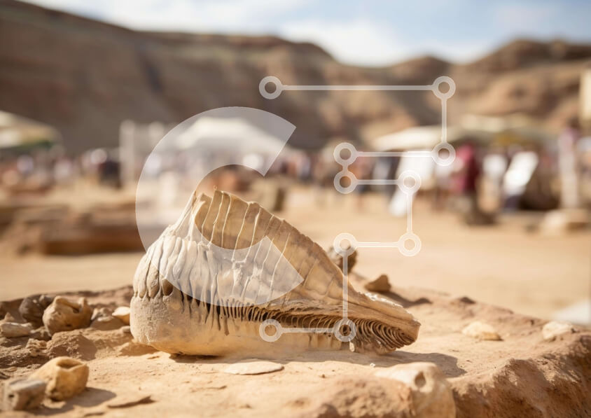 Intra Συλλεκτικό Ξύλινο Παζλ Plywood  4mm - Μεγάλο όστρακο που εκτίθεται σε Αρχαιολογικό Χώρο ή Μουσείο Σε Ξύλινο Κουτί - Διαστάσεις: 10x10 cm – 25 κομμάτια